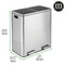 mDesign Metal Steel 60-Liter Large Dual Compartment Step Trash Can